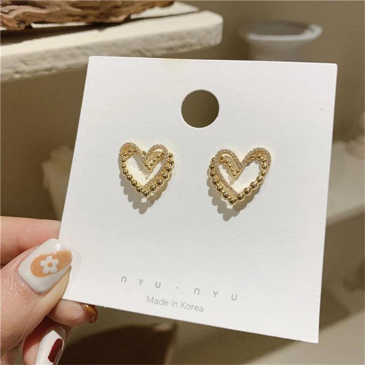 Charming Double Hearts Earrings