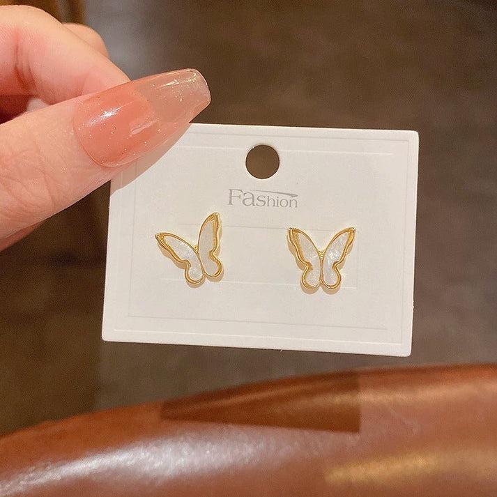 Chic Gold Butterfly Stud Earrings